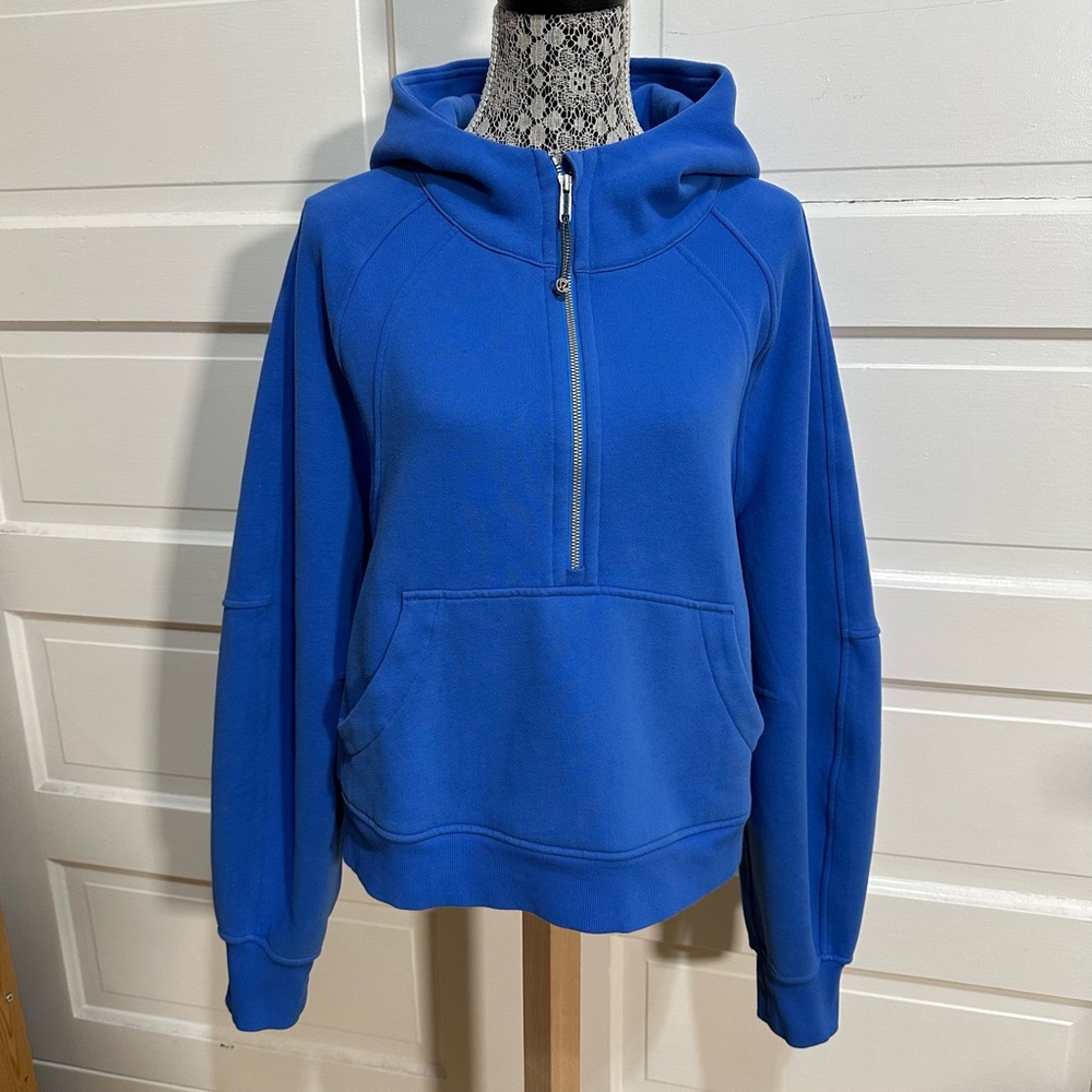 EUC Lululemon Scuba Oversized Half-Zip Hoodie Size XL/XXL Blue $138